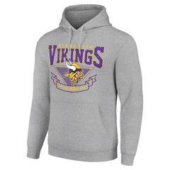 Minnesota Vikings Starter ‘80s Inspired Pullover Hoodie Heather Gray - NFL