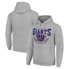 New York Giants Starter ‘80s Inspired Pullover Hoodie Heather Gray - NFL