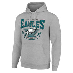 Philadelphia Eagles Starter ‘80s Inspired Pullover Hoodie Heather Gray - NFL