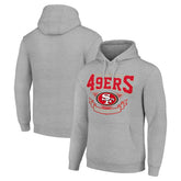San Francisco 49ers Starter ‘80s Inspired Pullover Hoodie Heather Gray - NFL