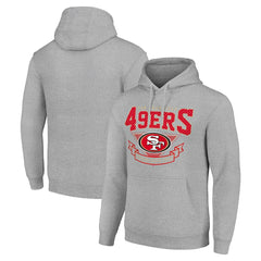 San Francisco 49ers Starter ‘80s Inspired Pullover Hoodie Heather Gray - NFL