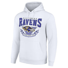 Baltimore Ravens Starter ‘80s Inspired Pullover Hoodie White - NFL
