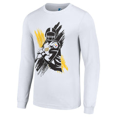 Pittsburgh Steelers Starter Player X Logo Graphic Long Sleeve T-Shirt White - NFL