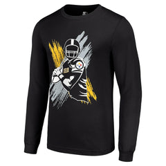 Pittsburgh Steelers Starter Player X Logo Graphic Long Sleeve T-Shirt Black - NFL