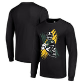 Green Bay Packers Starter Player X Logo Graphic Long Sleeve T-Shirt Black - NFL
