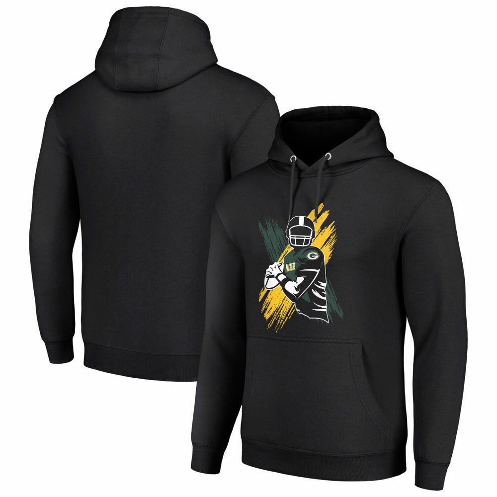 Green Bay Packers Starter Player X Fleece Pullover Hoodie Black - NFL