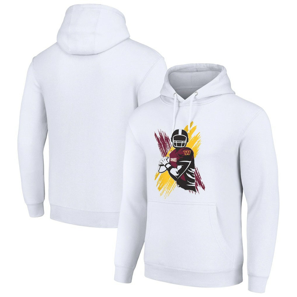 Washington Commanders Starter Player X Fleece Pullover Hoodie White - NFL