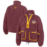 Washington Commanders WEAR by Erin Andrews Women's Polar Fleece Half-Zip Jacket Burgundy - NFL