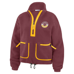 Washington Commanders WEAR by Erin Andrews Women's Polar Fleece Half-Zip Jacket Burgundy - NFL