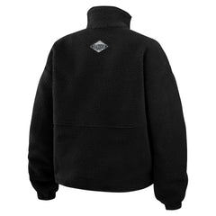 Las Vegas Raiders WEAR by Erin Andrews Women's Polar Fleece Half-Zip Jacket Black - NFL