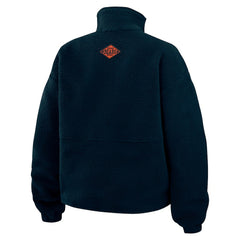 Chicago Bears WEAR by Erin Andrews Women's Polar Fleece Half-Zip Jacket Navy - NFL