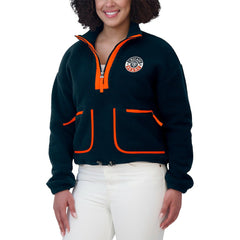 Chicago Bears WEAR by Erin Andrews Women's Polar Fleece Half-Zip Jacket Navy - NFL