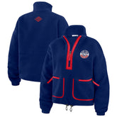 New York Giants WEAR by Erin Andrews Women's Polar Fleece Half-Zip Jacket Royal - NFL