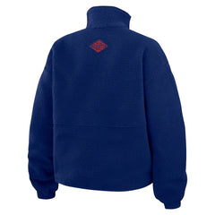 New York Giants WEAR by Erin Andrews Women's Polar Fleece Half-Zip Jacket Royal - NFL