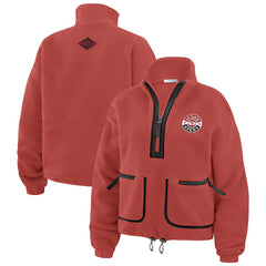 San Francisco 49ers WEAR by Erin Andrews Women's Polar Fleece Half-Zip Jacket Scarlet - NFL