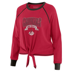 Arizona Cardinals WEAR by Erin Andrews Women's Tie-Front Long Sleeve Top Cardinal/Black - NFL