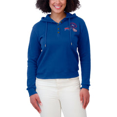 Buffalo Bills WEAR by Erin Andrews Women's Waffle Hoodie Pullover Top Royal - NFL