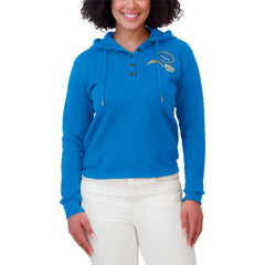 Los Angeles Chargers WEAR by Erin Andrews Women's Waffle Hoodie Pullover Top Powder Blue - NFL