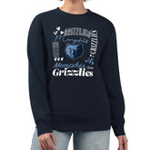 NBA - Memphis Grizzlies G-III 4Her by Carl Banks Women's Collage Team Graphic Fleece Pullover Sweatshirt - Navy