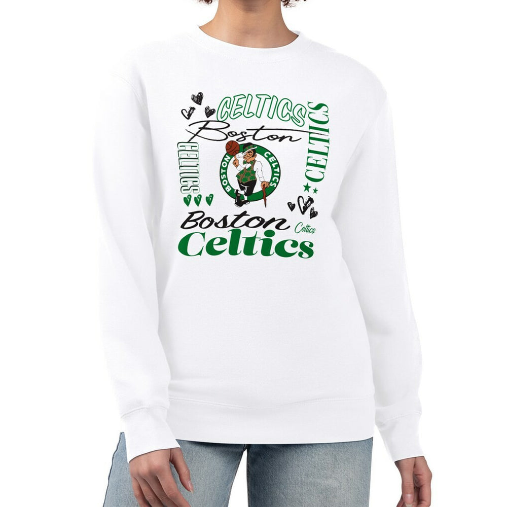 NBA - Boston Celtics G-III 4Her by Carl Banks Women's Collage Team Graphic Fleece Pullover Sweatshirt - White