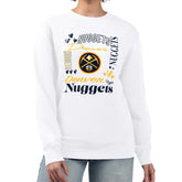 NBA - Denver Nuggets G-III 4Her by Carl Banks Women's Collage Team Graphic Fleece Pullover Sweatshirt - White