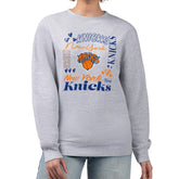 NBA - New York Knicks G-III 4Her by Carl Banks Women's Collage Team Graphic Fleece Pullover Sweatshirt - Heather Gray