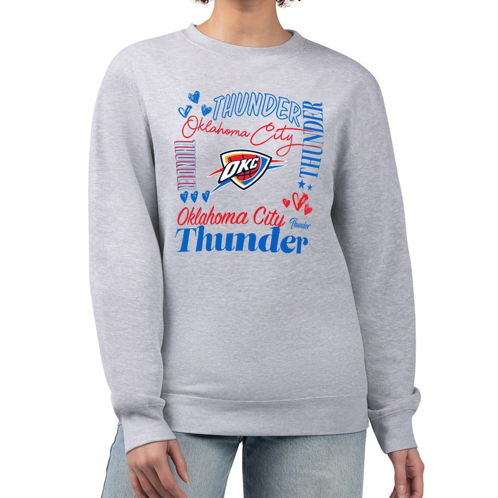 NBA - Oklahoma City Thunder G-III 4Her by Carl Banks Women's Collage Team Graphic Fleece Pullover Sweatshirt - Heather Gray