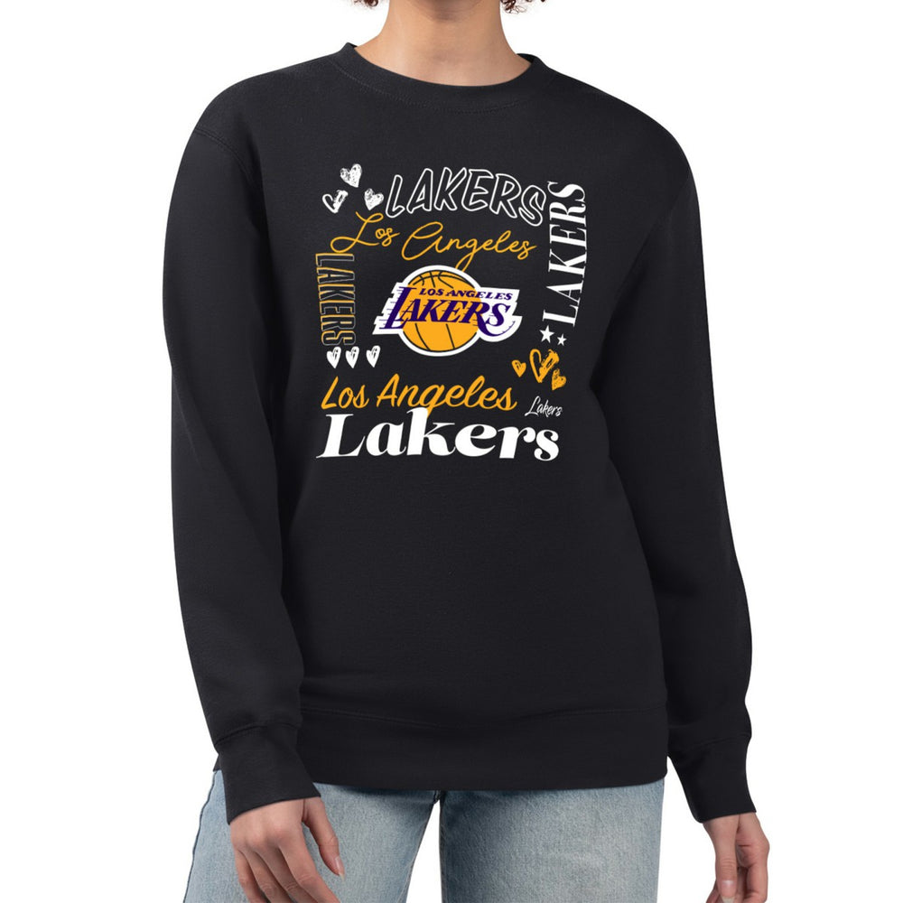 NBA - Los Angeles Lakers G-III 4Her by Carl Banks Women's Collage Team Graphic Fleece Pullover Sweatshirt - Black