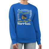 NBA - Golden State Warriors G-III 4Her by Carl Banks Women's Collage Team Graphic Fleece Pullover Sweatshirt - Royal