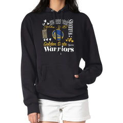 NBA - Golden State Warriors G-III 4Her by Carl Banks Women's Team Collage Graphic Fleece Pullover Hoodie - Black