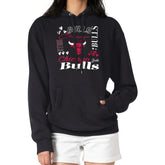 NBA - Chicago Bulls G-III 4Her by Carl Banks Women's Team Collage Graphic Fleece Pullover Hoodie - Black