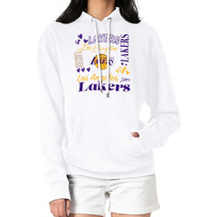 NBA - Los Angeles Lakers G-III 4Her by Carl Banks Women's Team Collage Graphic Fleece Pullover Hoodie - White