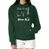 NBA - Milwaukee Bucks G-III 4Her by Carl Banks Women's Team Collage Graphic Fleece Pullover Hoodie - Green