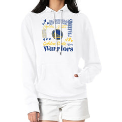 NBA - Golden State Warriors G-III 4Her by Carl Banks Women's Team Collage Graphic Fleece Pullover Hoodie - White