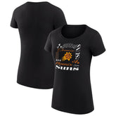 NBA - Phoenix Suns G-III 4Her by Carl Banks Women's Super-Slim Fit Lightweight Team Name Collage Graphic T-Shirt - Black