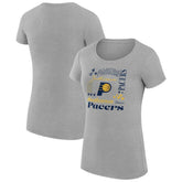 NBA - Indiana Pacers G-III 4Her by Carl Banks Women's Super-Slim Fit Lightweight Team Name Collage Graphic T-Shirt - Heather Gray
