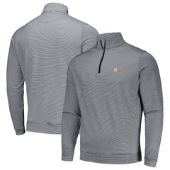 Houston Astros Peter Millar Perth Sugar Stripe Performance Quarter-Zip Top Clearance