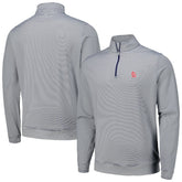 St. Louis Cardinals Peter Millar Perth Sugar Stripe Performance Quarter-Zip Top discount