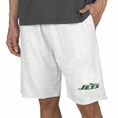 New York Jets Concepts Sport Mainstream Tri-Blend Terry Shorts Oatmeal - NFL