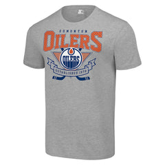 Edmonton Oilers - Starter Team Logo Graphic T-Shirt Heather Gray