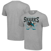 San Jose Sharks - Starter Team Logo Graphic T-Shirt Heather Gray