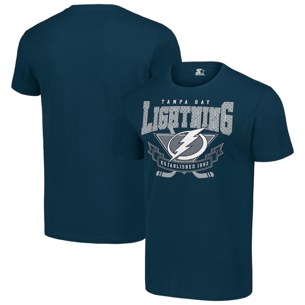 Tampa Bay Lightning - Starter Team Logo Graphic T-Shirt Navy