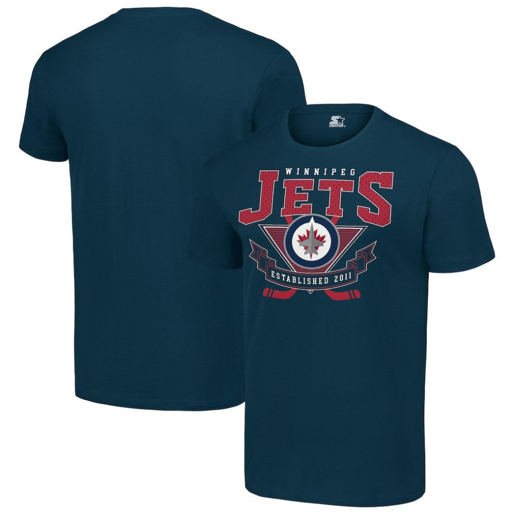 Winnipeg Jets - Starter Team Logo Graphic T-Shirt Navy