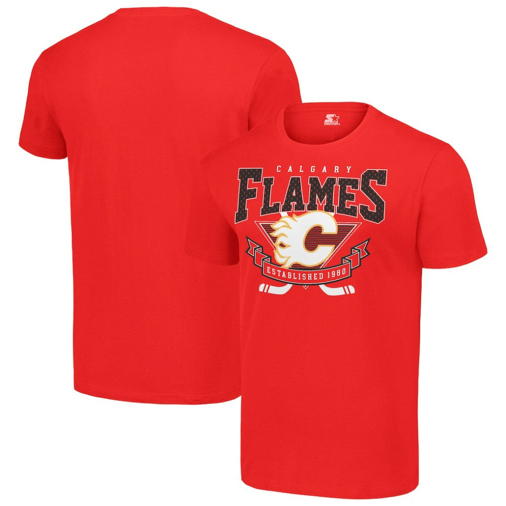 Calgary Flames - Starter Team Logo Graphic T-Shirt Red