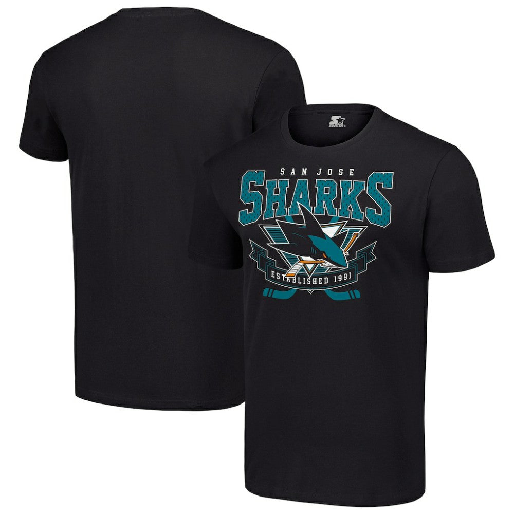 San Jose Sharks - Starter Team Logo Graphic T-Shirt Black