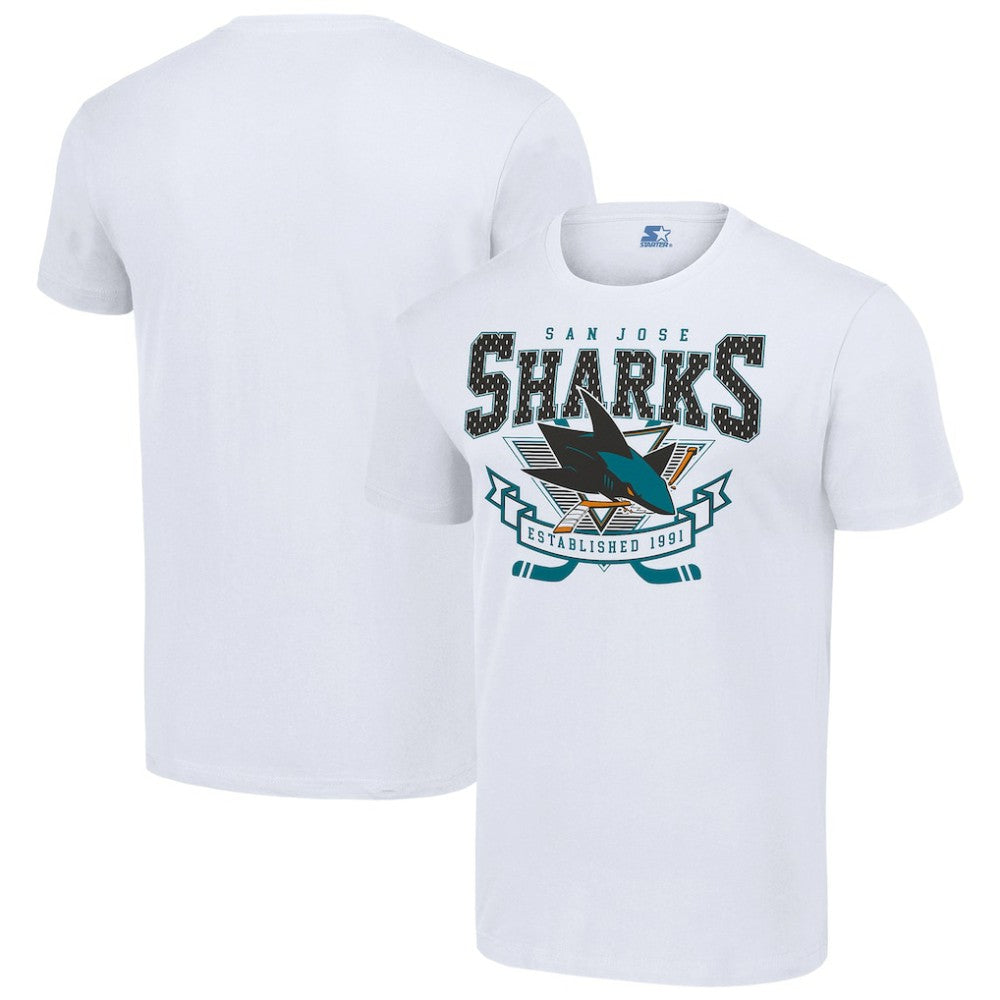 San Jose Sharks - Starter Team Logo Graphic T-Shirt White
