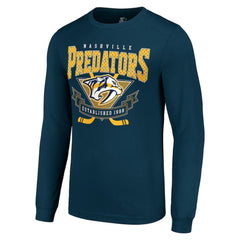 Nashville Predators - Starter Team Logo Graphic Long Sleeve T-Shirt Navy