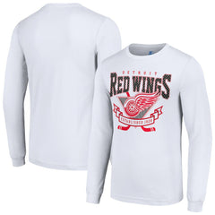 Detroit Red Wings - Starter Team Logo Graphic Long Sleeve T-Shirt White