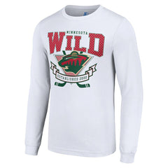 Minnesota Wild - Starter Team Logo Graphic Long Sleeve T-Shirt White