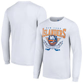 New York Islanders - Starter Team Logo Graphic Long Sleeve T-Shirt White